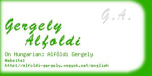 gergely alfoldi business card